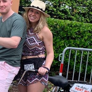 Print two piece romper